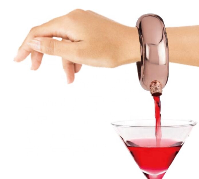 304 нержавеющая сталь Booze цвет браслет форма фляга для ликера спирта вина