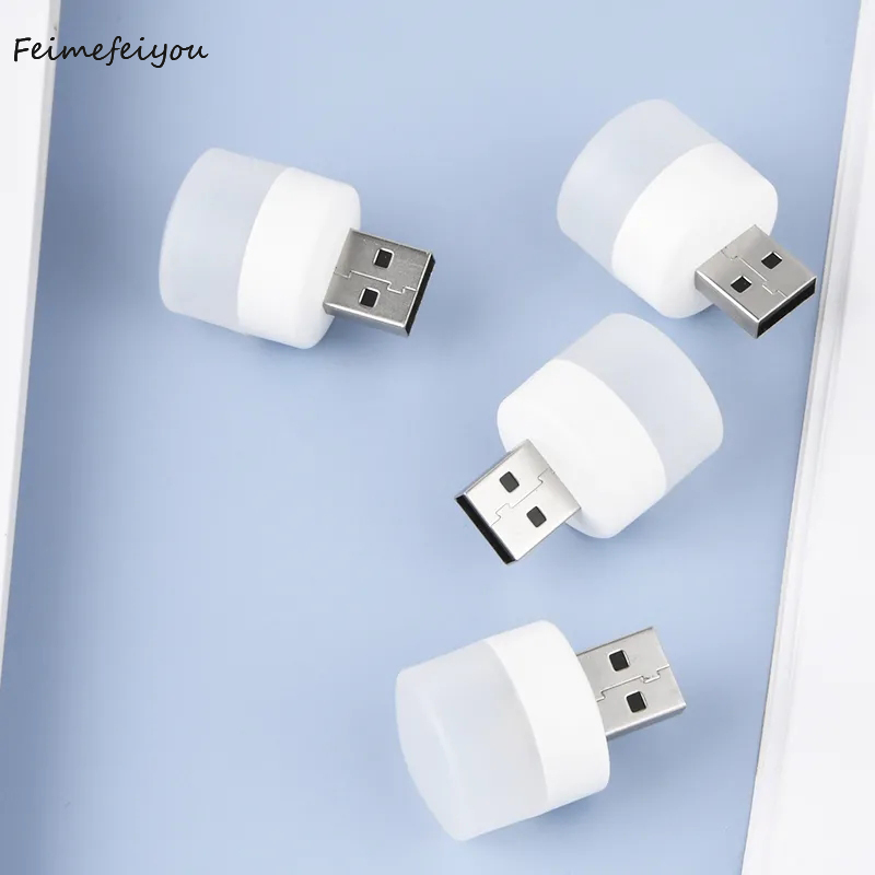 Лампа с USB-разъемом для компьютера, маленький светильник для чтения с USB-зарядкой и защитой глаз, маленький круглый ночник для чтения