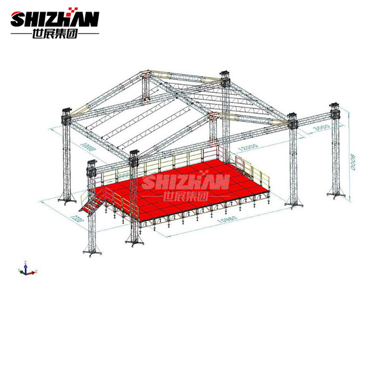 Rotating lighting roof truss tower system