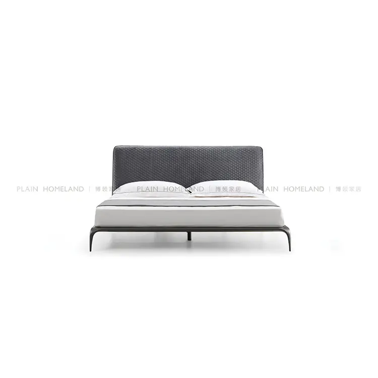 Modern Home Bedroom Furniture Bed Fabric Upholstered Double Size Beds