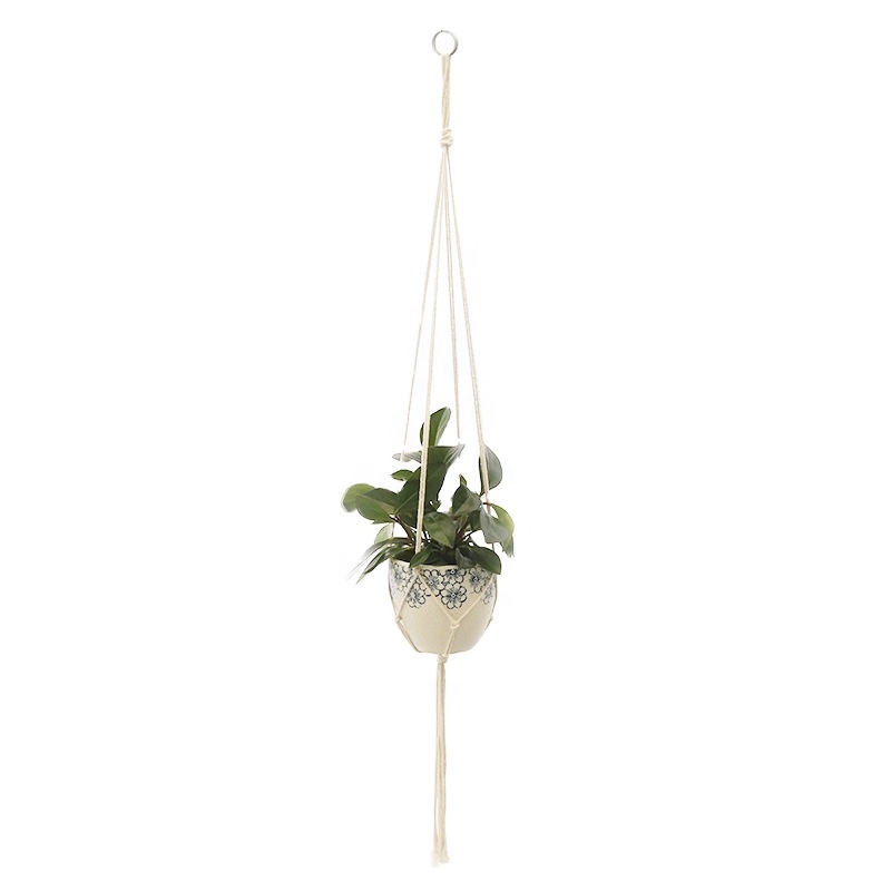 YDM Handmade Hanging Baskets Flowerpot Plant Holder Macrame Plant Hanger Indoor Wall Hanging Planter Plant Holder Basket