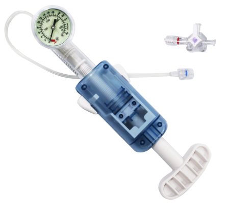 CE ISO Medical Disposable 20ml 30atm Balloon Inflation Device For Cardiology