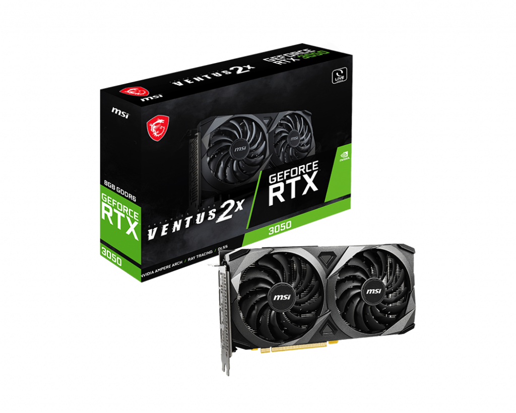 Лидер продаж, игровая Видеокарта MSI GeForce RTX 3050 VENTUS 2X 8G V1, RTX 3050 GPU