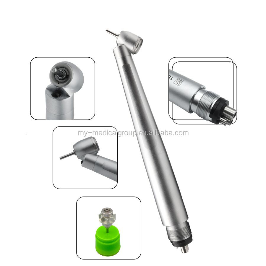 dental surgical 45degree high speed handpiece push botton dental handpiece LED handpiece ceramic bearing air turbine