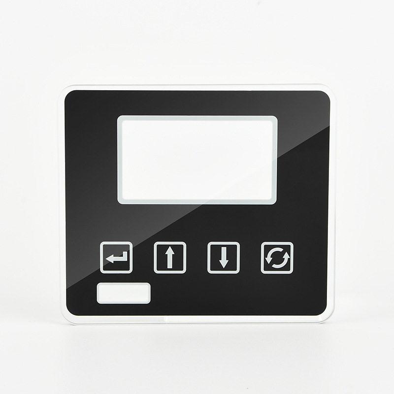 Custom small household appliances black silk screen printing toughened glass panel
