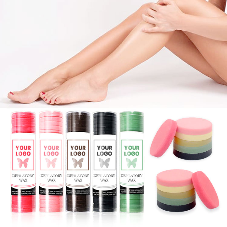 Professional Warmer Waxing Removal Hair Remover Moisturizing Rose Round Cake Shape Depilatory Wax