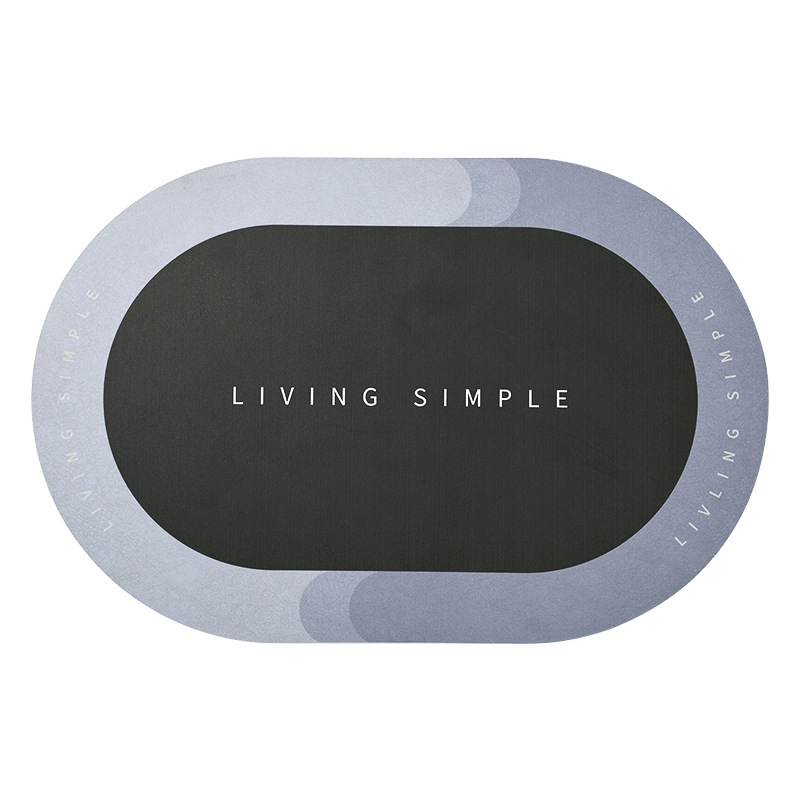 Floor mat oval toilet water absorbent foot mat for toilet and bathroom entrance