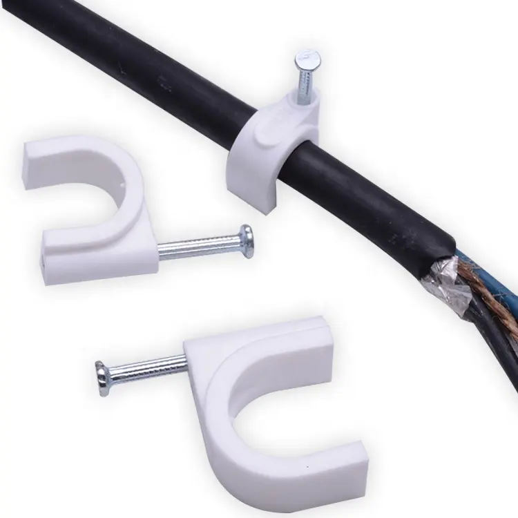 hot sale high quality Circle cable clamp plastic wall clip