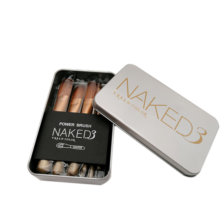 Wholesale 12pcs Professional Private Label Makeup Brushes Set with Metal Case Powder Blush Foundation Cosmetic Brush Kit