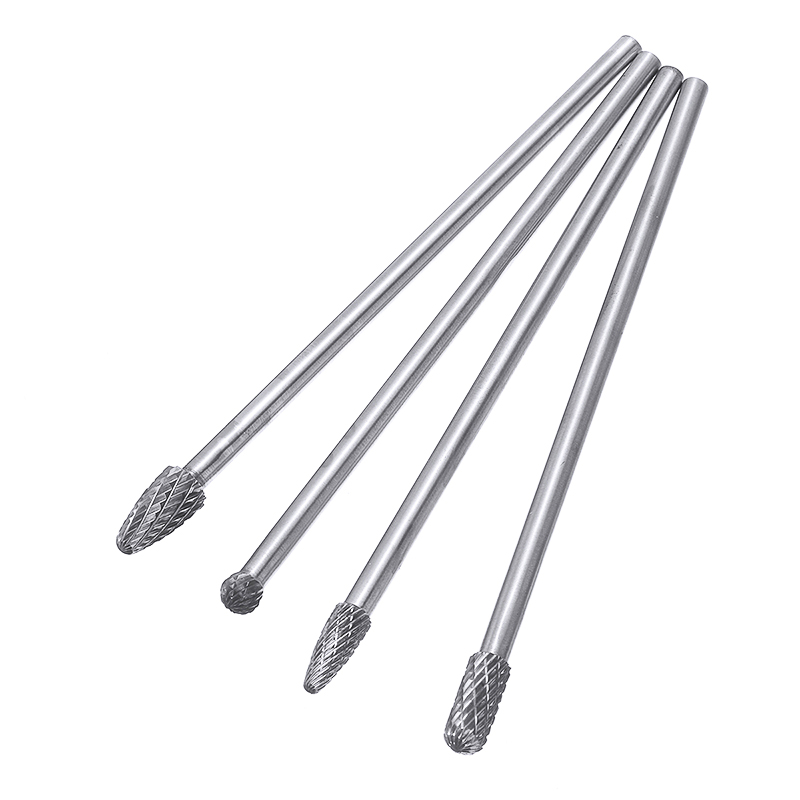1/4" Extra Long Rotary Burr Bit Tool 6'' Carbide Burr Rotary Burr File Drill Bits Set Durable For Metal Milling Engraving Cutter