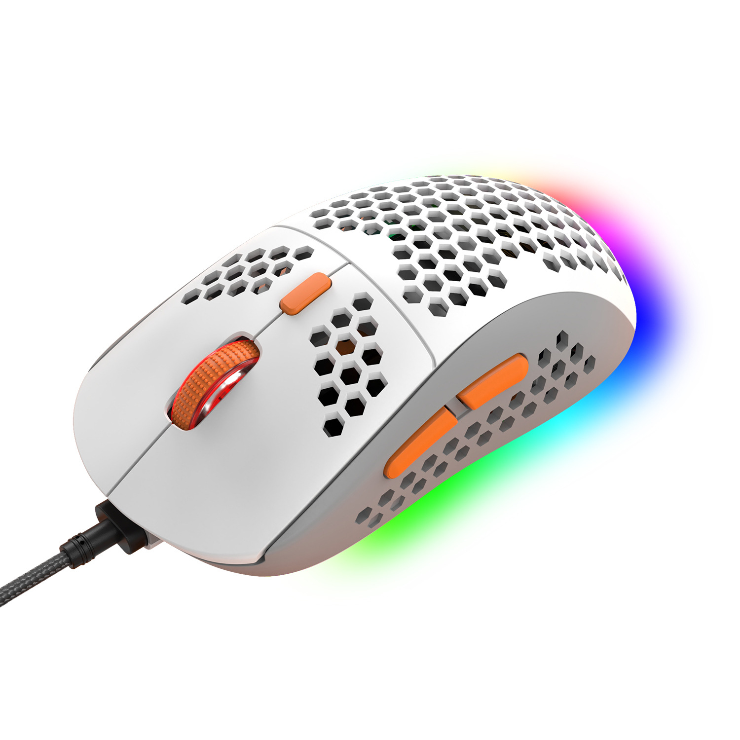 Игровая проводная мышь M8 RGB, геймерская мышь 6400 DPI, легкая цветная RGB светящаяся компьютерная игровая офисная мышь, клавиатура для ПК, ноутбука, игр