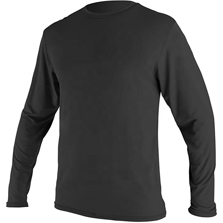 Unique design customed color surf spandex shirt mens loose fit plain running rash guard