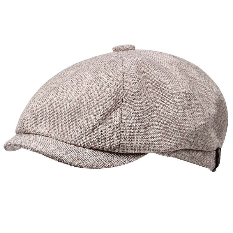 Wholesale Tweed Ivy Caps For Men Winter Beret Hat Stripe Cotton Flat Cap For Men