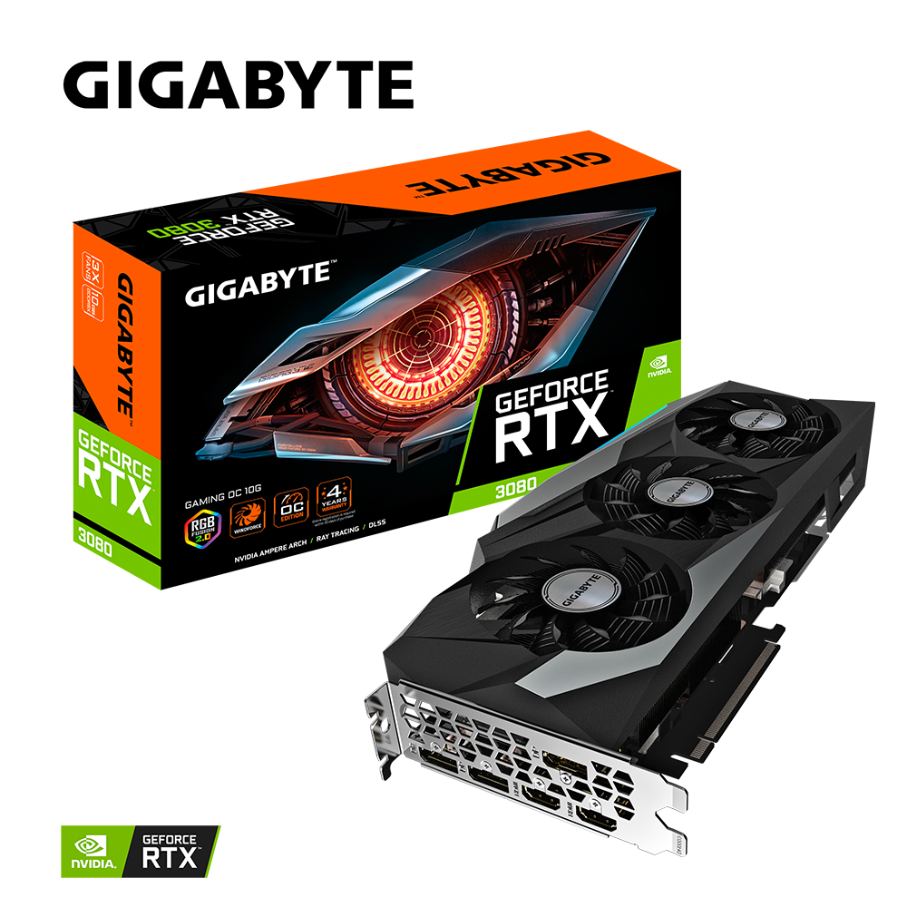 Видеокарта GIGABYTE GeForce RTX 3080 GAMING OC 10G