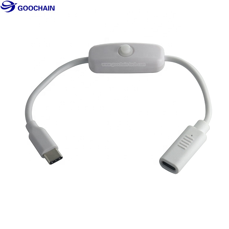 Кабель-удлинитель USB C удлинитель USB TYPE C с кабелем-переключателем питания для светодиодных лент, системы IOS и т. д.