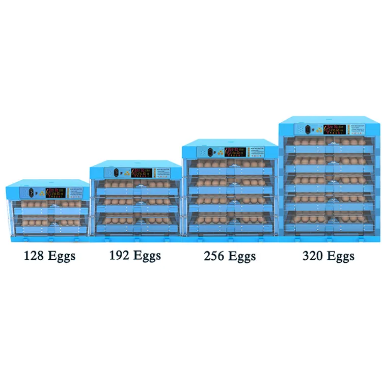 Automatic dual power poultry egg blue incubator chicken duck goose quail pigeon egg hatching machine for sale in kenya