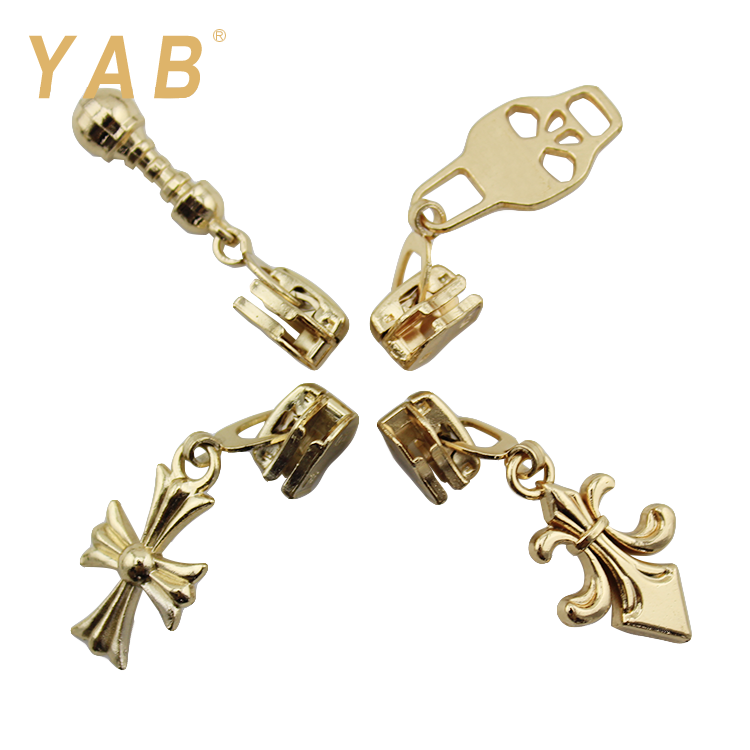 YAB 5# Eastern Europe Market Painted Decorative Metal Zipper Slider And Puller