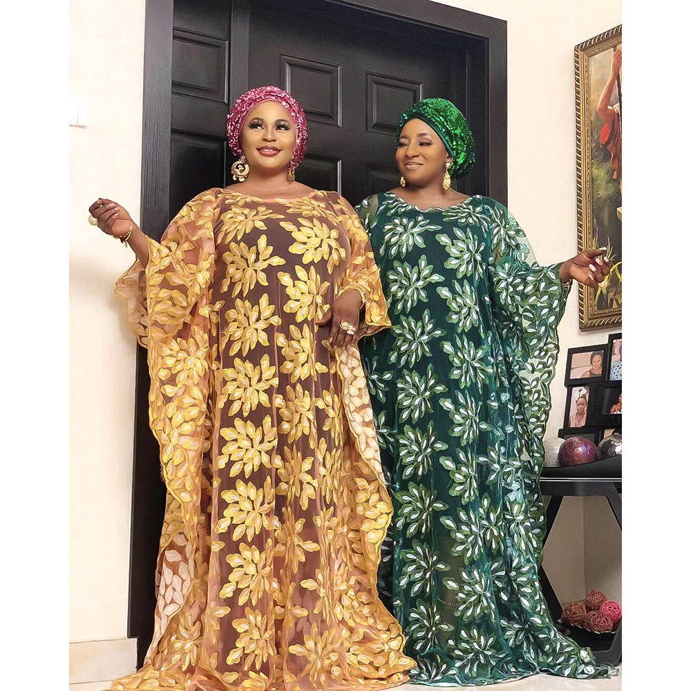 Two-piece set Mesh African dress Floral Party evening High Waist Dress african clothing for women Best Selling Kanga Clothing