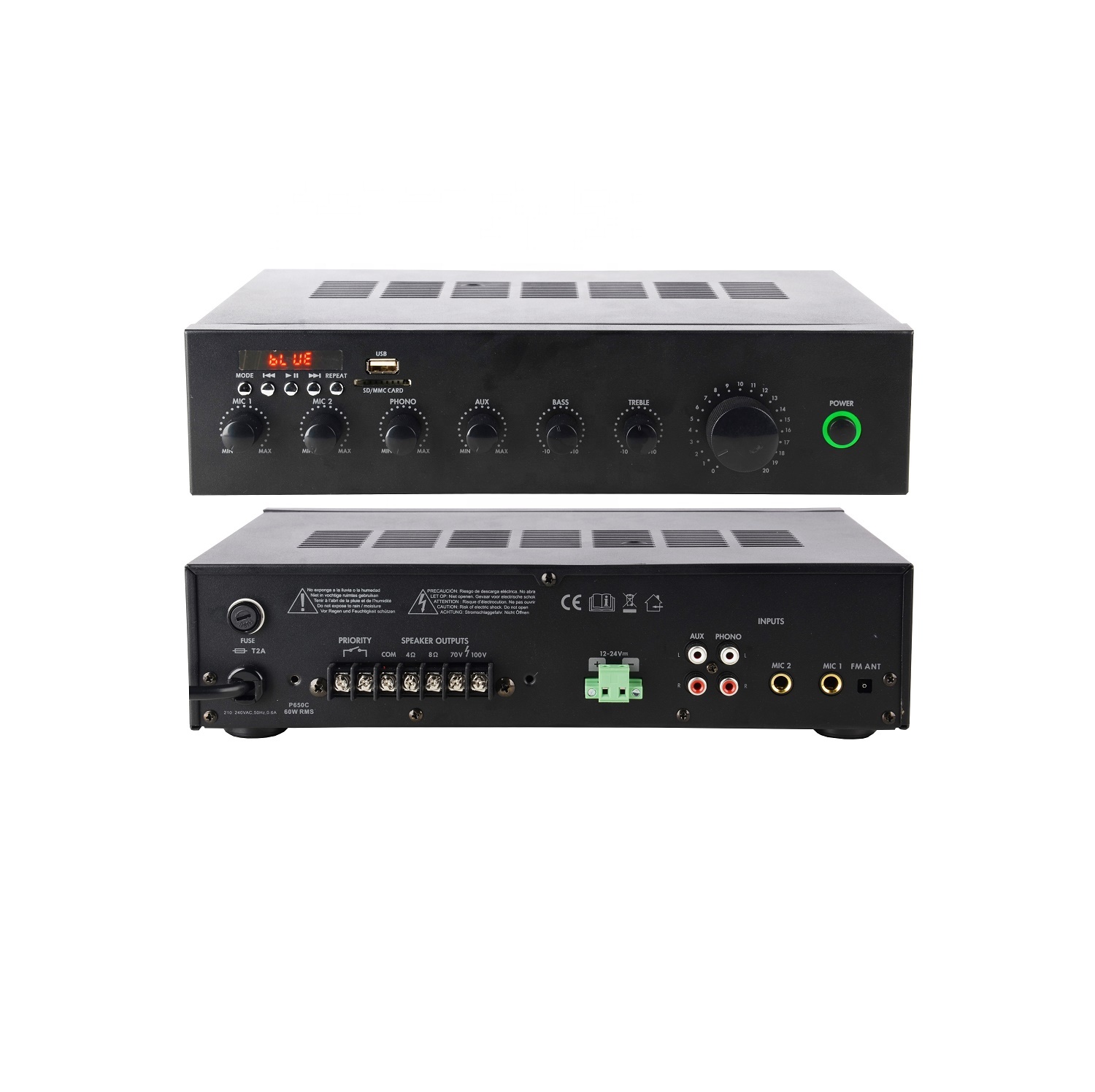 BT MP3 USB 60 Вт усилитель PA