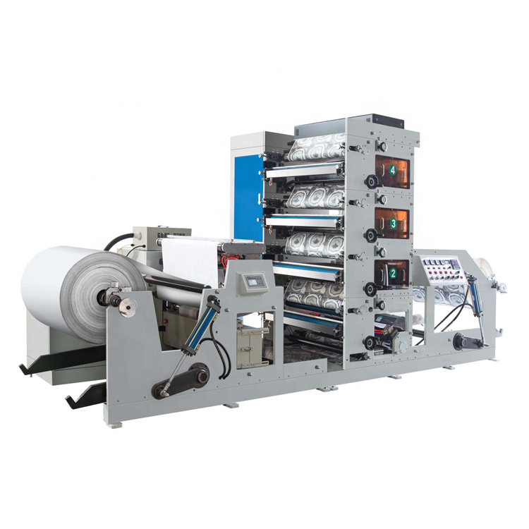 RTRY-850D 4 color 850 model paper cup flexo printing machine with seperate unwind