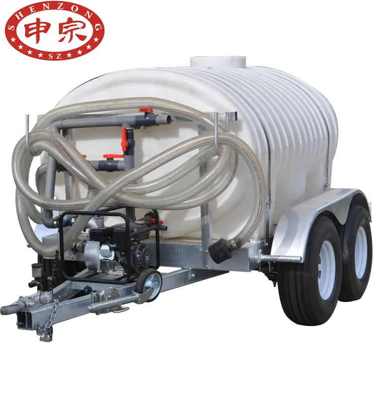 Water Tank Trailer Small Plastic Truck Trailer Full Trailer with Pump for Car Ce