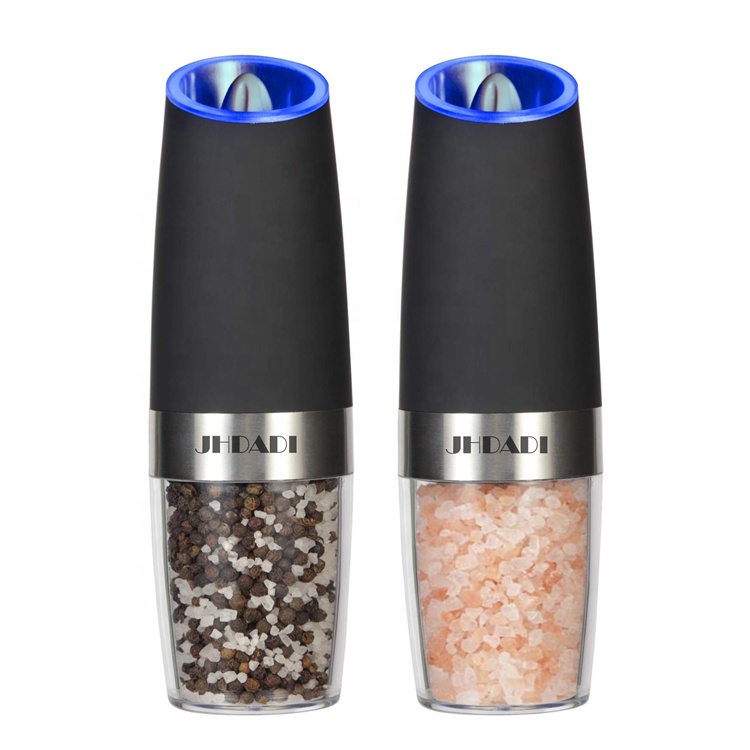 amazon gravity electric ceramic salt grinders pepper salt grinder mill parts LED Light colored
