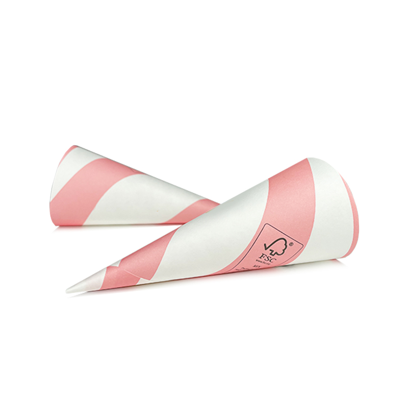 Cone paper cup ice cream rolled sleeve with printed