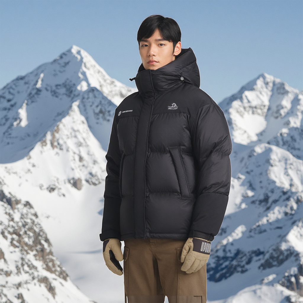 Men Warm Water Repellent Windproof Winter Outdoor 1000 Fill down Insulation 95% White Goose down Puffer Jacket