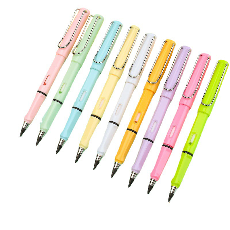 12colors pen holder no need to cuting pencil students pencil no ink required not easy to break contains eraser writing pencil