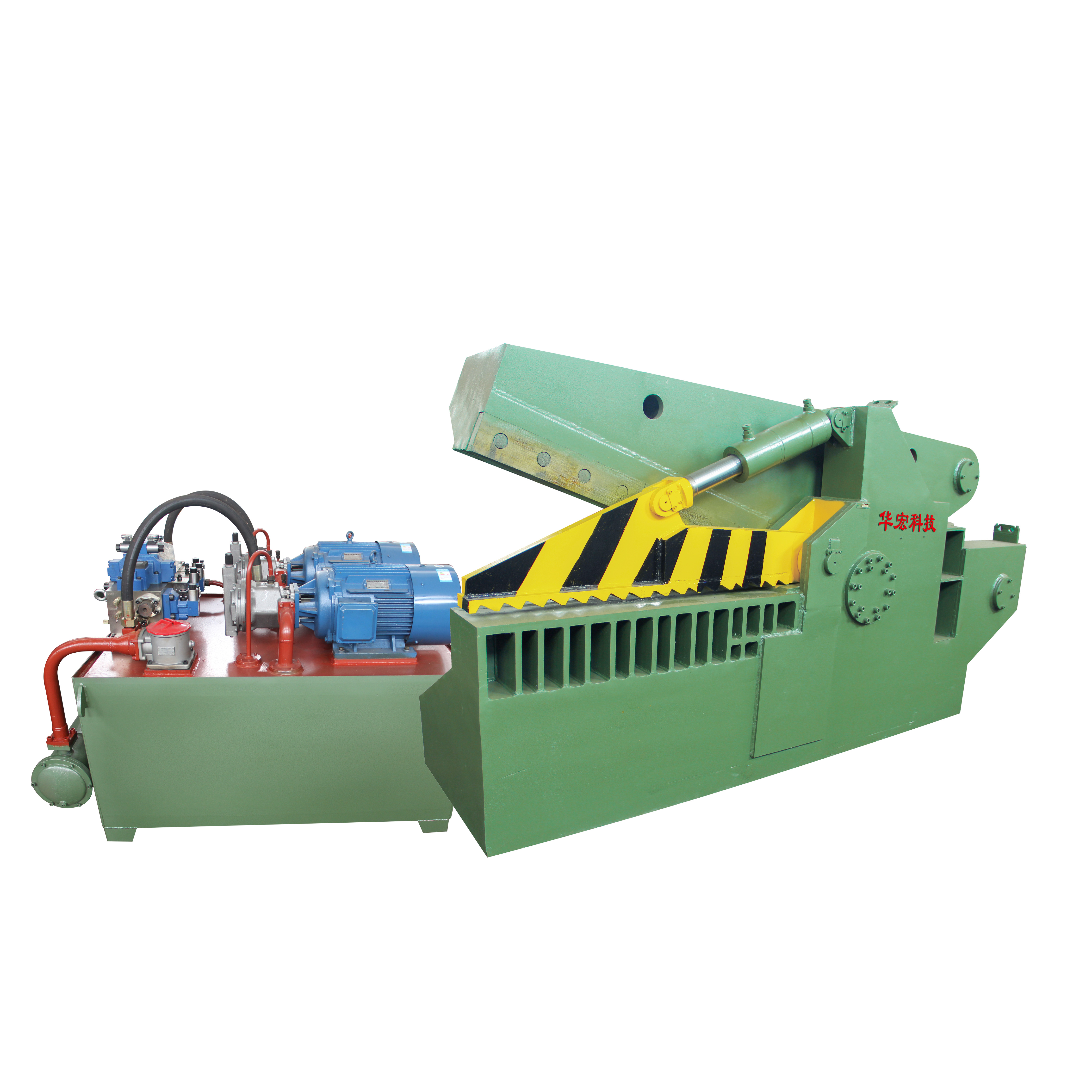 Hydraulic alligator shear machine