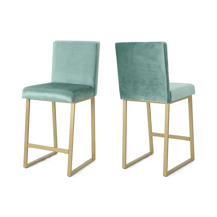 Velvet cushion golden frame modern desgin dining chairs