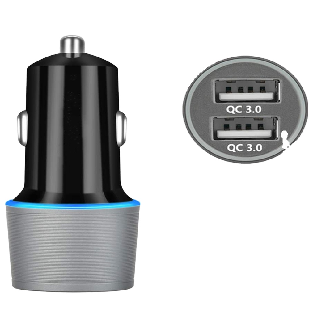 Заводская Продажа быстрое автомобильное зарядное устройство с двумя USB 3,0 OEM для продажи