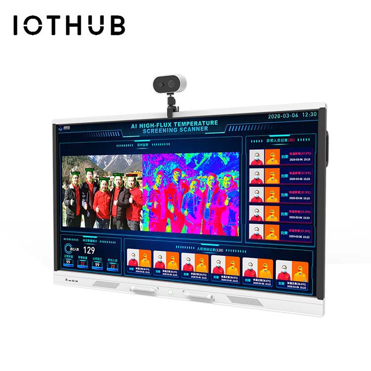 IOTHUB Обнаружение температуры человеческого тела, обнаружение обнаружения лицевой температуры, Ip-изображение, Ai тепловая камера