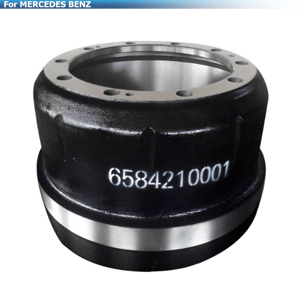 For MERCEDES BENZ actros truck brake drum 6584210001 with quality warranty for MERCEDES truck AXOR ACTROS ATEGO SK NG ECONIC
