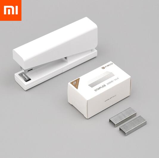 Степлер Xiaomi Mijia Kaco LEMO 24/6 26/6 с 100 шт. скоб для бумаги офиса школы дома со скобами белый