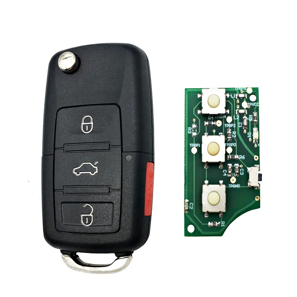 4 Buttons Car Flip Remote Key 315MHz HLO1J0959753AM/HLO1J0959753DC for Volkswagen Eos Golf GTI Jetta Rabbit Smart Auto Key