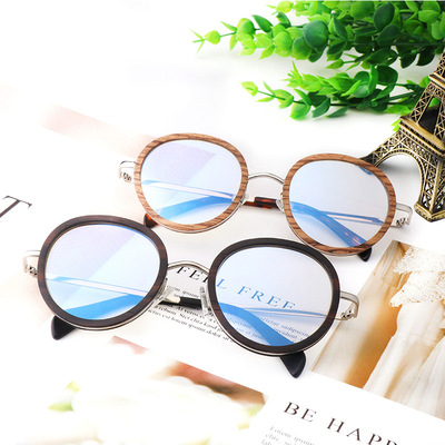 2021 Fashion Trendy Wooden Frame Anti Blue Light Ray Optical Glasses Eyeglasses