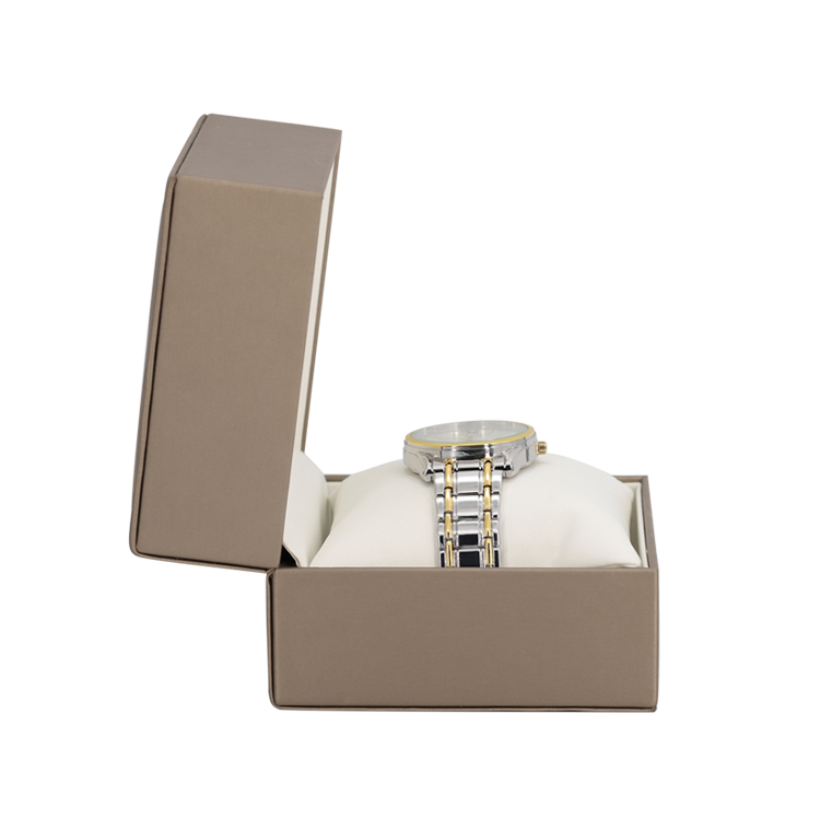 Luxury custom logo high quality workmanship packing watch box texture PU leather for single watch