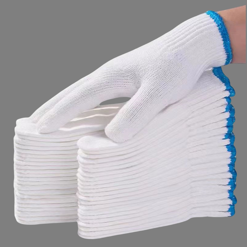 TY Wholesale Custom LOGO Knitted Glove Construction Garden Cotton Industrial Safety Working Gloves