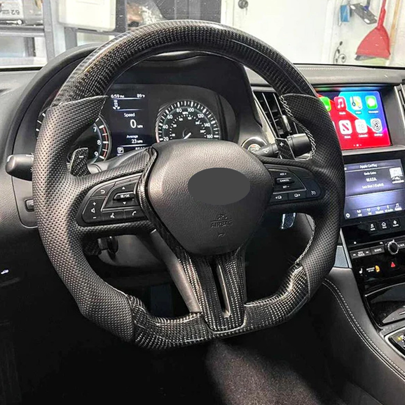 Заводская цена, аксессуары для руля из углеродного волокна Infiniti Q50L QX50 QX60