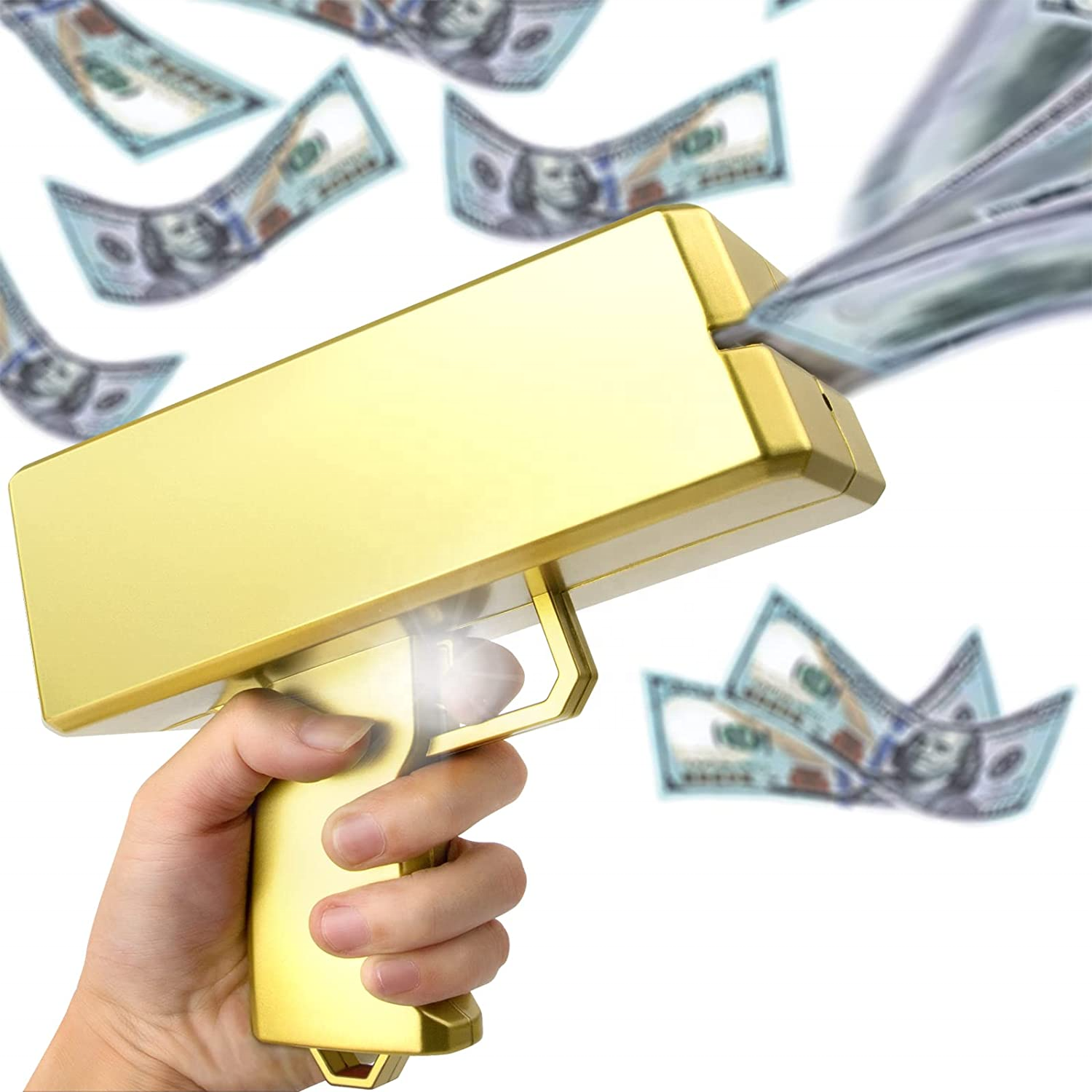 Make It Rain наличные стрельбы пластиковая игрушка стрельба супер Вечеринка ночной клуб Золотой логотип на заказ 2022 позолоченный распылитель деньги пистолет