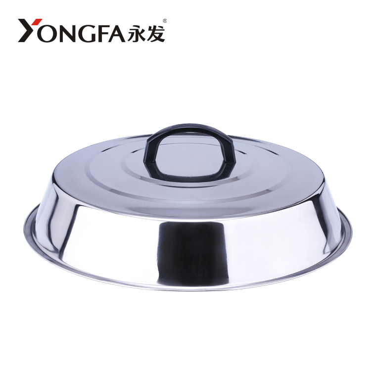 YongFa 2021 Kitchen Accessories Tools 410 Stainless Steel Extra Thick Large Pot Lid Cover 32-65 cm Diameter