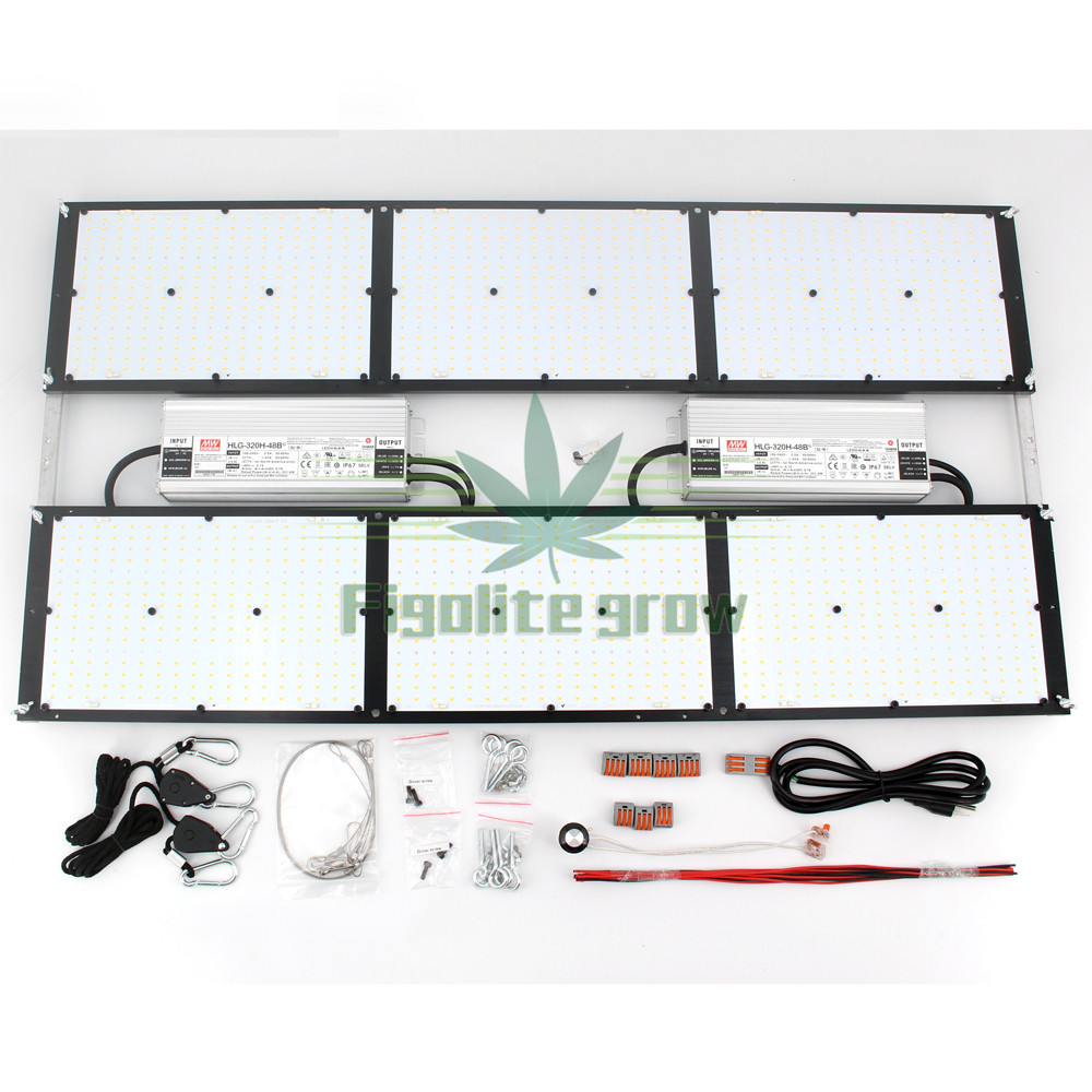 Figolite 640w full spectrum led grow light mix red 660nm UV 395nm IR 730nm QB288 plate