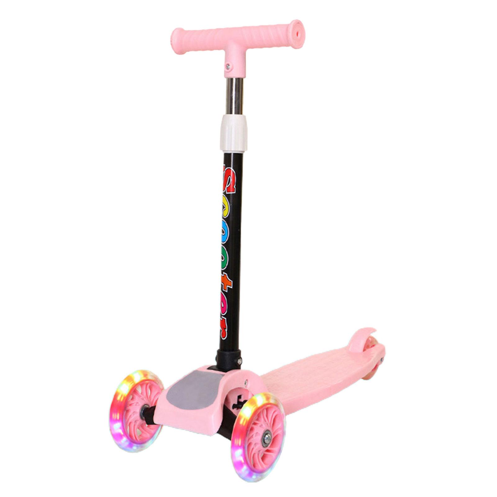 Three Wheeled Scooter Scooters For Kids 6 Years And Up Wheel Bearing 50Kg Kids Folding Kick Portable Scooter