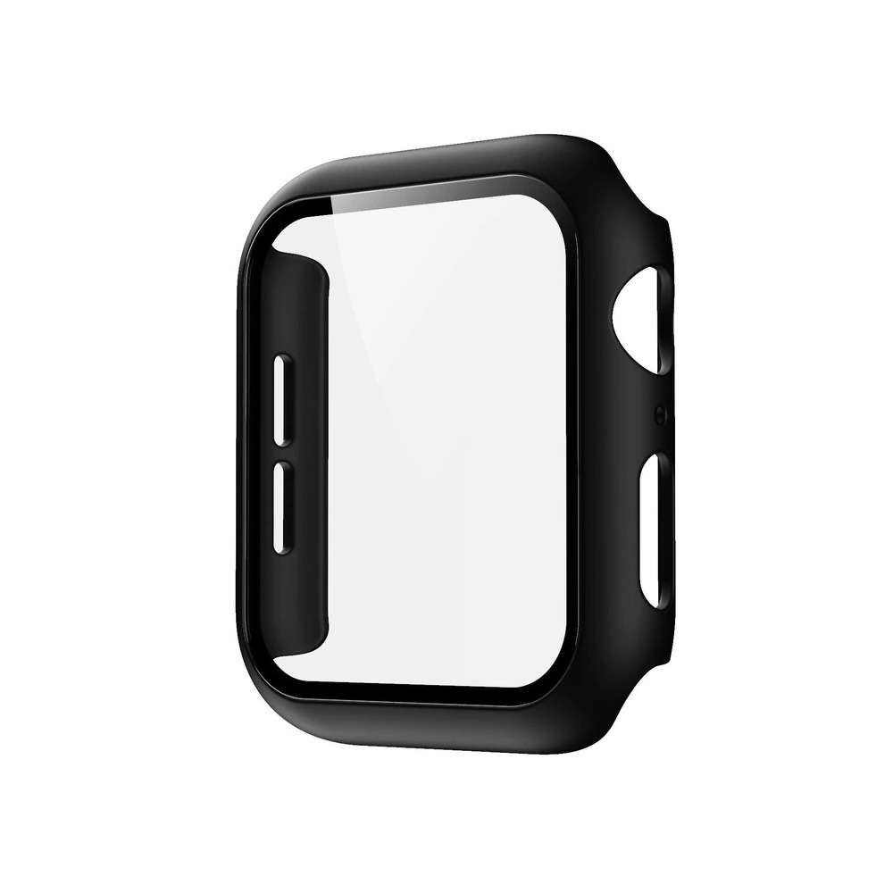 Защитный чехол из поликарбоната и закаленного стекла для Apple Watch серии SE/6/5/4/3/2/1, 38 мм 40 мм 42 мм 44 мм, Общий защитный чехол для iWatch