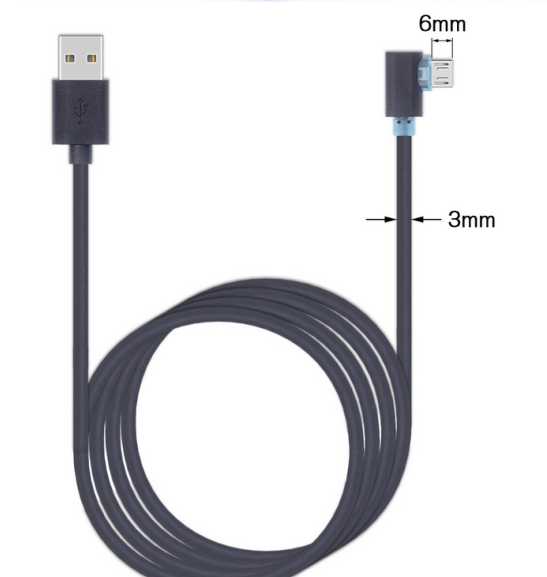 Горячая продажа Новый USB 2,0 A папа на правый угол 90 градусов микро B USB кабель для iphone
