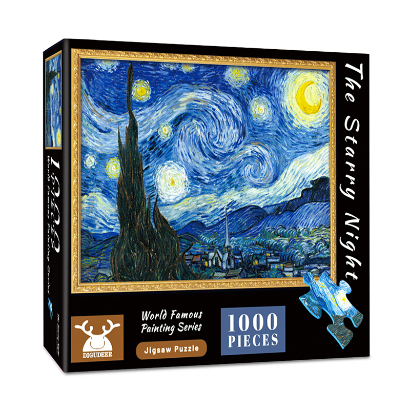 100% Factory Own Brand Wholesale Custom World Famous Painting Puzzle 500 100 1500 2000 Pieces Jigsaw puzzle For Adult And Kids