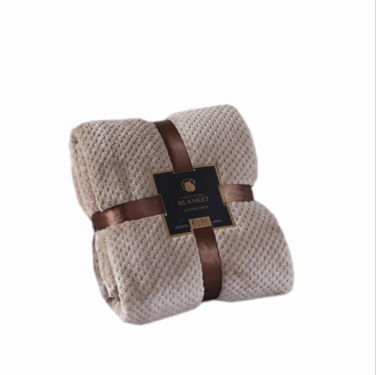 Poly Coral flannel Fleece solid color Blanket for sofa bed