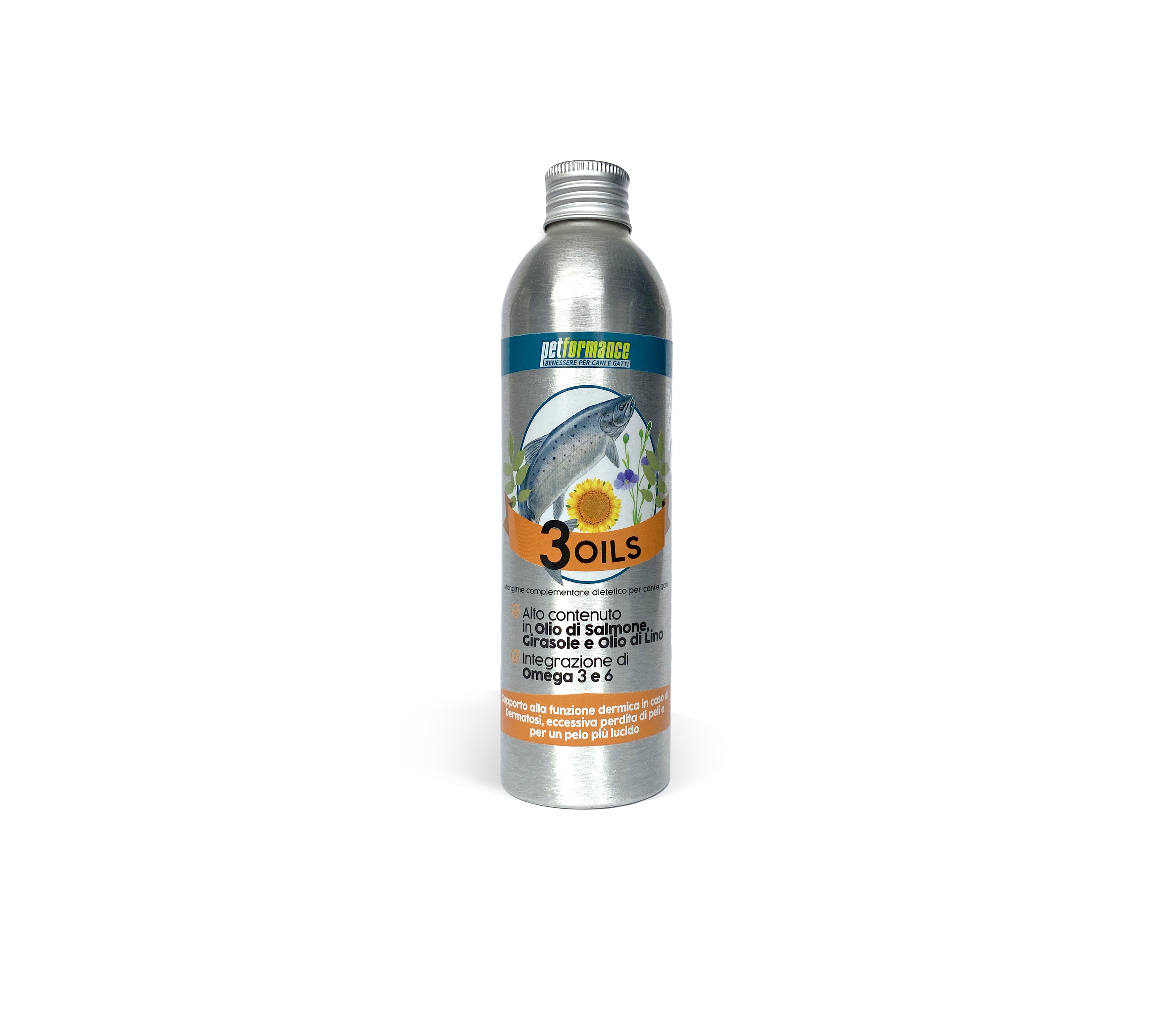 Made in Italy Natural Ingredients Multi-Function 3 Oils Supplement for Dogs Cats Good End Price Oil Salmon Health Care Fish Care