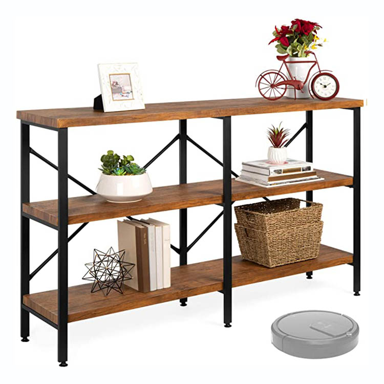 Factory Supplier Home Entry Table Console Wooden Vintage Table Living Room Furniture With Metal Legs
